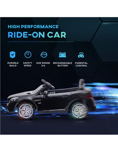 AIYAPLAY Mercedes Benz SLC 300 Licensed 12V Kids Electric Ride On Car with Parental Remote Two Motor Music Light Suspension Whee