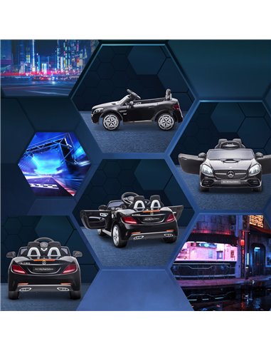 AIYAPLAY Mercedes Benz SLC 300 Licensed 12V Kids Electric Ride On Car with Parental Remote Two Motor Music Light Suspension Whee