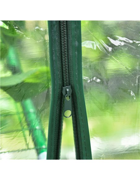 Outsunny 143 x 143 x 195 cm Walk-In Greenhouse 3 Tiers Portable Grow House w/ 8 Shelves, Metal Frame, PVC Film, Transparent 01-0 - pic 53197 | FastDaddyshop
