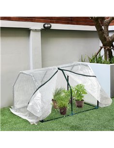 Outsunny Mini Greenhouse Portable Garden Greenhouse, White 845-301 2