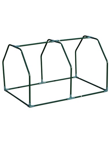 Outsunny Mini Greenhouse Portable Garden Greenhouse Metal Frame Grow House with PVC Cover, Middle Zip Fastening, 99 x 71 x 60 cm