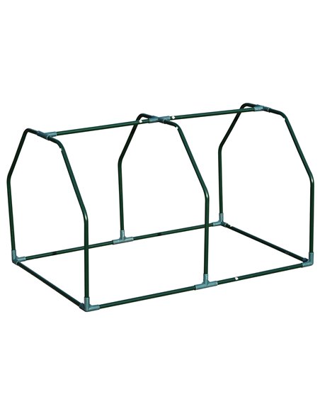 Outsunny Mini Greenhouse Portable Garden Greenhouse Metal Frame Grow House with PVC Cover, Middle Zip Fastening, 99 x 71 x 60 cm - pic 53223 | FastDaddyshop