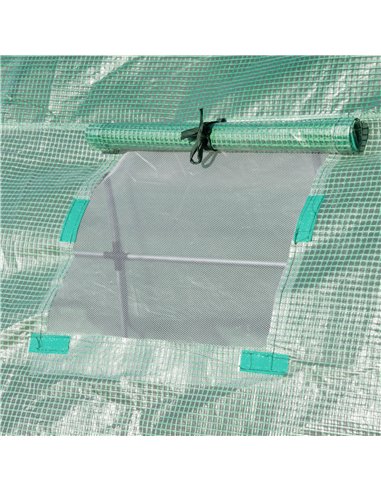 Outsunny 6 x 3 x 2m Greenhouse Replacement Cover ONLY Winter Garden Plant PE Cover for Tunnel Walk-in Greenhouse with Roll-up Wi