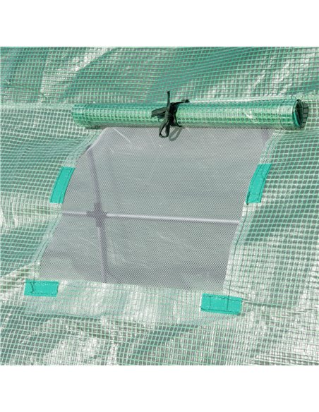 Outsunny 6 x 3 x 2m Greenhouse Replacement Cover ONLY Winter Garden Plant PE Cover for Tunnel Walk-in Greenhouse with Roll-up Wi - pic 53252 | FastDaddyshop