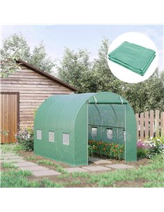 Outsunny 10x7ft Greenhouse Replacement Cover, Green 845-382V03GN 2