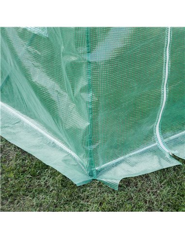 Outsunny 10x7ft Greenhouse Replacement Cover Winter Garden Plant PE Cover for Tunnel Walk-in Greenhouse with Roll-up Windows Doo