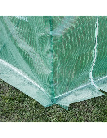 Outsunny 10x7ft Greenhouse Replacement Cover Winter Garden Plant PE Cover for Tunnel Walk-in Greenhouse with Roll-up Windows Doo - pic 53260 | FastDaddyshop