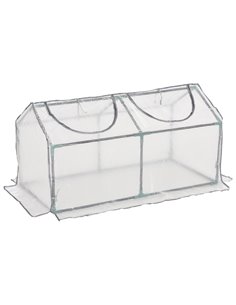 Outsunny 120 x 60 x 60 cm Greenhouse Portable Flower Planter, White 845-368V02WT