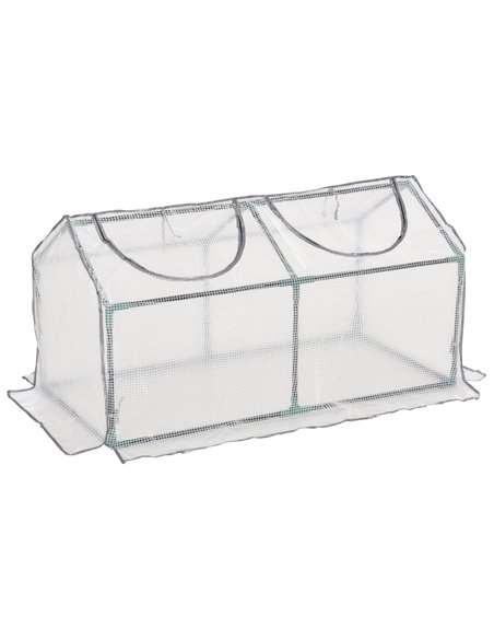 Outsunny 120 x 60 x 60 cm Greenhouse Portable Flower Planter, White 845-368V02WT - pic 53307 | FastDaddyshop