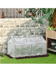Outsunny 120 x 60 x 60 cm Greenhouse Portable Flower Planter, White 845-368V02WT 2