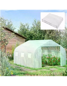 Outsunny 4.5 x 3 x 2m Greenhouse Replacement Cover, White 845-616V01WT 2