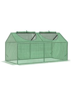 Outsunny 119 x 60 x 60 cm Greenhouse, Small Plant Grow House, Green 845-368V03