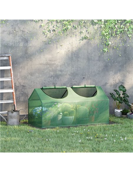 Outsunny 119 x 60 x 60 cm Greenhouse, Small Plant Grow House, Green 845-368V03 - pic 53344 | FastDaddyshop