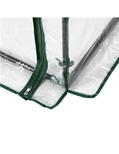 Outsunny Greenhouse with Steel Frame, PVC Cover, Roll-up Door for Outdoor, Backyard, Balcony, Garden, 100 x 50 x 150cm, Transpar