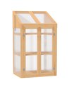Outsunny 70 x 50 x 120cm Wooden Greenhouse, Cold Frame Grow House, Brown 845-672BN