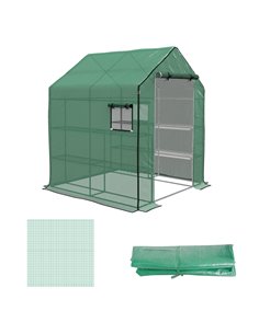 Outsunny 140 x 143 x 190cm Greenhouse Cover Replacement, Green 845-945V00GN