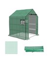 Outsunny 140 x 143 x 190cm Greenhouse Cover Replacement, Green 845-945V00GN