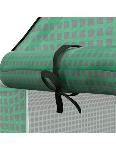 Outsunny Greenhouse Cover Replacement Walk-in PE Hot House Cover with Roll-up Door and Windows, 140 x 143 x 190cm, Green 845-945