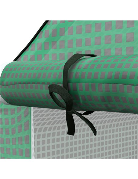 Outsunny Greenhouse Cover Replacement Walk-in PE Hot House Cover with Roll-up Door and Windows, 140 x 143 x 190cm, Green 845-945 - pic 53485 | FastDaddyshop