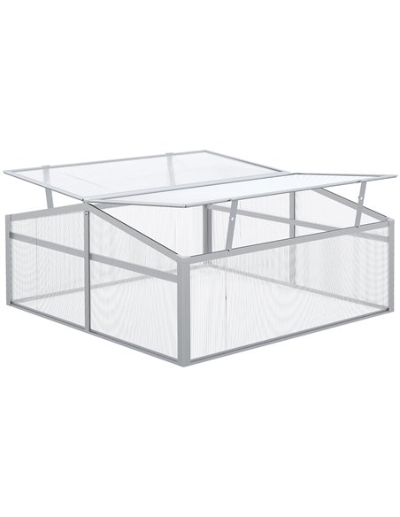 Outsunny Outdoor 2 Level Adjustable Roof Cold Frame Greenhouse with Aluminium Frame 845-082V00SR - pic 53523 | FastDaddyshop