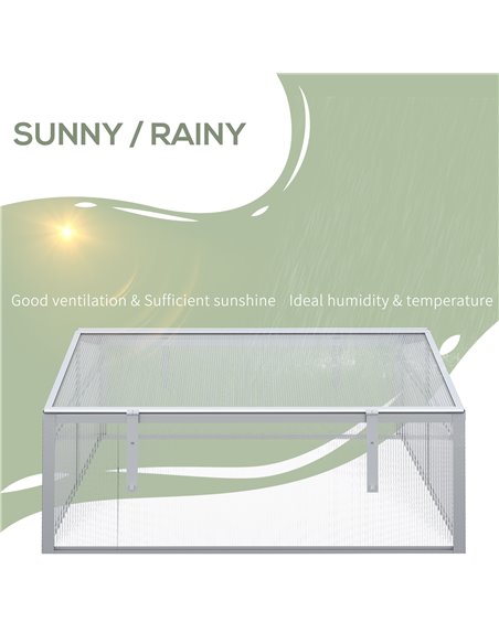 Outsunny Outdoor 2 Level Adjustable Roof Cold Frame Greenhouse with Aluminium Frame 845-082V00SR - pic 53528 | FastDaddyshop