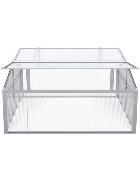 Outsunny Outdoor 2 Level Adjustable Roof Cold Frame Greenhouse with Aluminium Frame 845-082V00SR - pic 53529 | FastDaddyshop