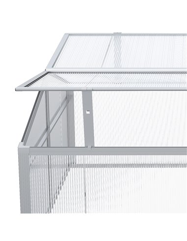 Outsunny Outdoor 2 Level Adjustable Roof Cold Frame Greenhouse with Aluminium Frame 845-082V00SR