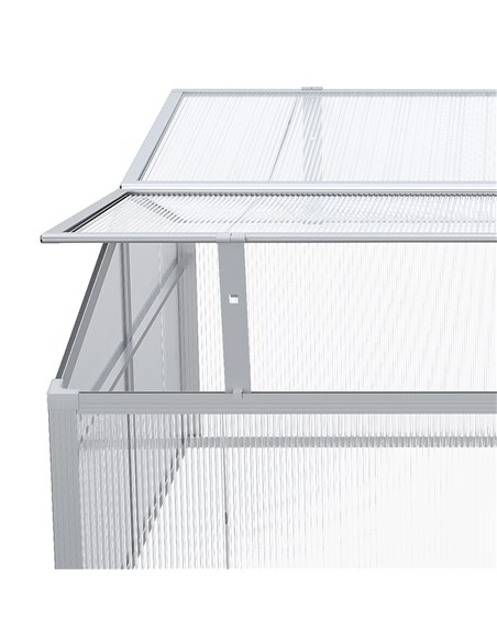 Outsunny Outdoor 2 Level Adjustable Roof Cold Frame Greenhouse with Aluminium Frame 845-082V00SR - pic 53530 | FastDaddyshop