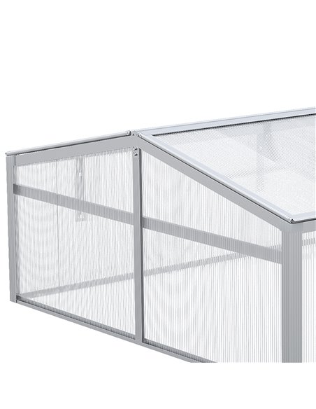 Outsunny Outdoor 2 Level Adjustable Roof Cold Frame Greenhouse with Aluminium Frame 845-082V00SR - pic 53531 | FastDaddyshop