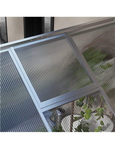 Outsunny 6 x 8ft Polycarbonate Greenhouse with Rain Gutters, Large Walk-In Green House with Door and Window, Garden Plants Grow 