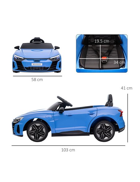 HOMCOM Audi Licensed Kids Electric Ride On Car with Parental Remote Control, 12V Battery Powered Toy with Suspension System, Lig - pic 5355 | FastDaddyshop