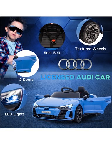 HOMCOM Audi Licensed Kids Electric Ride On Car with Parental Remote Control, 12V Battery Powered Toy with Suspension System, Lig