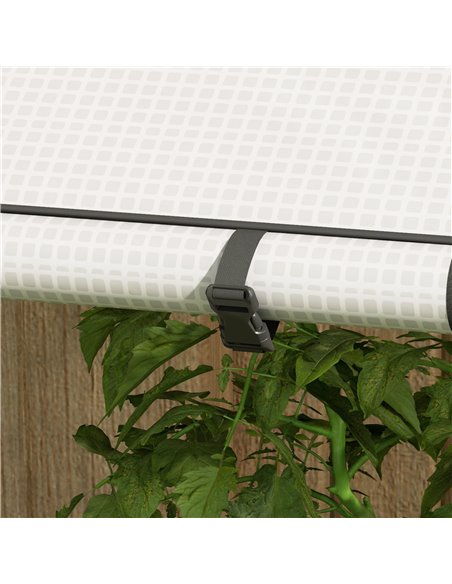 Outsunny Mini Greenhouse with 4 Wire Shelves Portable Garden Grow House Upgraded Tomato Greenhouse with Roll Up Door and Vents,  - pic 53576 | FastDaddyshop