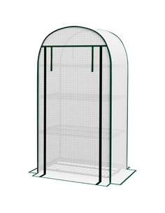 Outsunny 80 x 49 x 160cm Mini Greenhouse for Outdoor, White 845-607V01WT