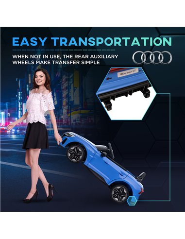 HOMCOM Audi Licensed Kids Electric Ride On Car with Parental Remote Control, 12V Battery Powered Toy with Suspension System, Lig