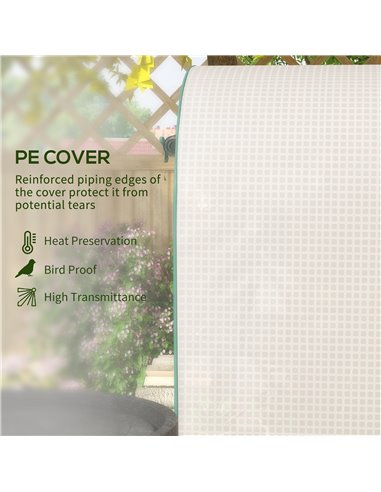 Outsunny 80 x 49 x 160cm Mini Greenhouse for Outdoor, Portable Garden Plant Green House w/ Storage Shelf, Roll-Up Zippered Door,