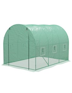 Outsunny Greenhouse, Polytunnel with Sprinkler System, 3 x 2m, Green 845-949V00GN