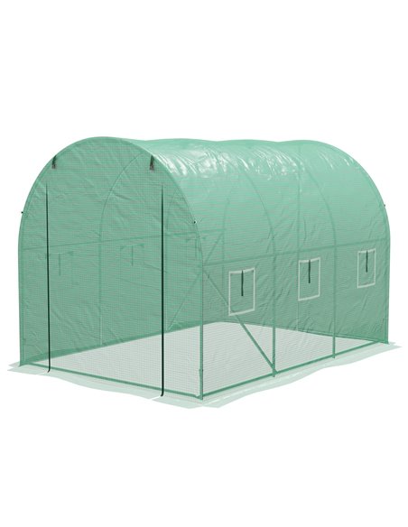 Outsunny Greenhouse, Polytunnel with Sprinkler System, 3 x 2m, Green 845-949V00GN - pic 53595 | FastDaddyshop
