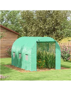 Outsunny Greenhouse, Polytunnel with Sprinkler System, 3 x 2m, Green 845-949V00GN 2