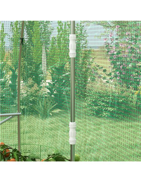 Outsunny Greenhouse, Polytunnel with Sprinkler System, 3 x 2m, Sturdy Frame, Green 845-949V00GN - pic 53603 | FastDaddyshop