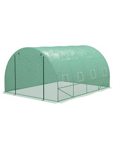 Outsunny Sprinkler System Polytunnel Greenhouse, 4 x 3(m), Green 845-949V01GN