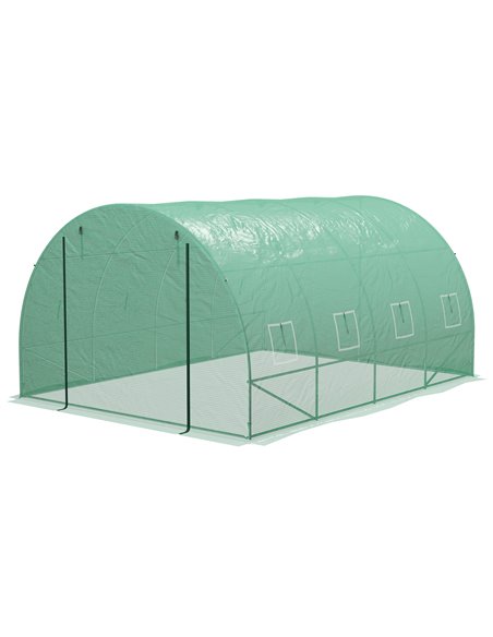 Outsunny Sprinkler System Polytunnel Greenhouse, 4 x 3(m), Green 845-949V01GN - pic 53604 | FastDaddyshop