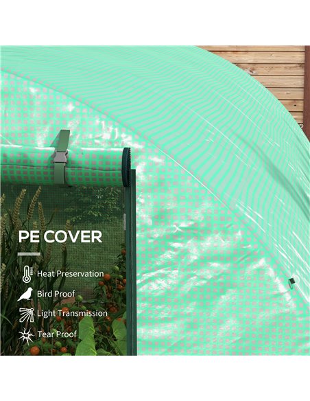Outsunny Sprinkler System Polytunnel Greenhouse, 4 x 3(m), Green 845-949V01GN - pic 53608 | FastDaddyshop