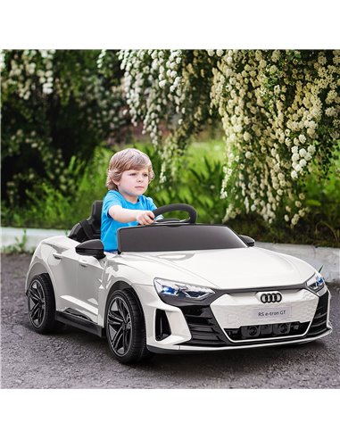 HOMCOM Audi Licensed Kids Electric Ride On Car with Parental Remote Control, 12V Battery Powered Toy with Suspension System, Lig