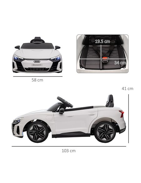HOMCOM Audi Licensed Kids Electric Ride On Car with Parental Remote Control, 12V Battery Powered Toy with Suspension System, Lig - pic 5363 | FastDaddyshop