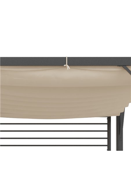 Outsunny 2.8m x 3m Retractable Metal Frame Outdoor Garden Pergola Beige 84C-138 - pic 53648 | FastDaddyshop