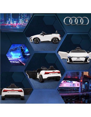 HOMCOM Audi Licensed Kids Electric Ride On Car with Parental Remote Control, 12V Battery Powered Toy with Suspension System, Lig