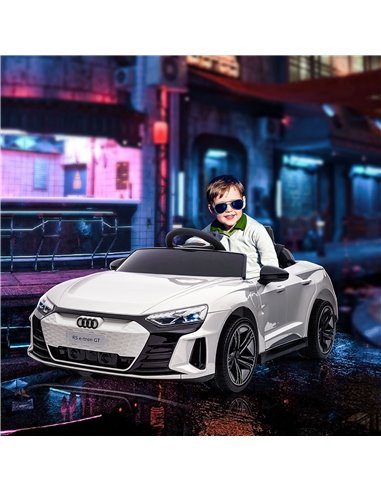 HOMCOM Audi Licensed Kids Electric Ride On Car with Parental Remote Control, 12V Battery Powered Toy with Suspension System, Lig