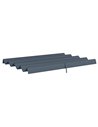 Outsunny Pergola Roof, Retractable Sun Shade Cover for 3 x 2.15m Pergola, Dark Grey 84C-466V00CG