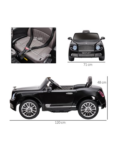 HOMCOM Kids Electric Ride On Car with Parent Remote, 12V Battery Powered Toy Car with Music Horn Lights MP3 Suspension Wheels fo